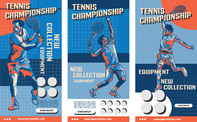 Sports Theme Templates of roll-up banners