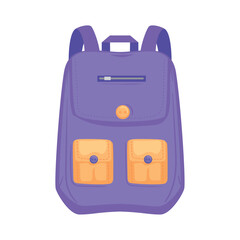 purple school bag equipment