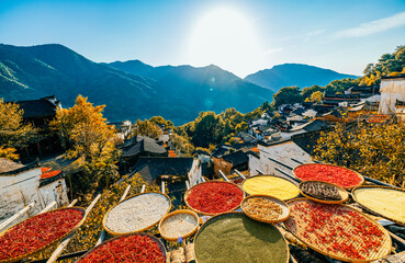 Huangling Scenic Spot in Wuyuan, Jiangxi bask in autumn scenery