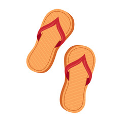 orange flip flops