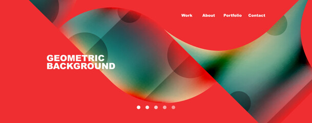 Metallic shiny fluid colors with geometric elements. Geometric abstract background for Wallpaper, Banner, Background, Card, Book Illustration, landing page