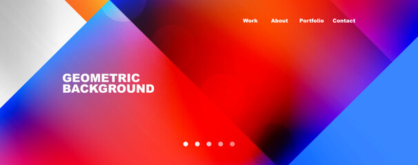 Abstract background - squares and lines composition created with lights and shadows. Technology or business digital template