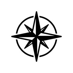 compass icon vector design template in white background