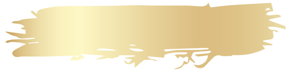 Golden brush strokes in grunge style. Irregular shapes and rough edges. Design element for t-shirt or website.
