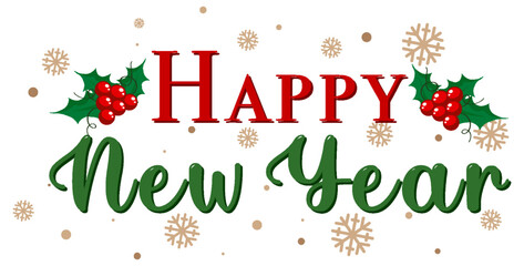 Happy New Year 2023 text for banner or poster design