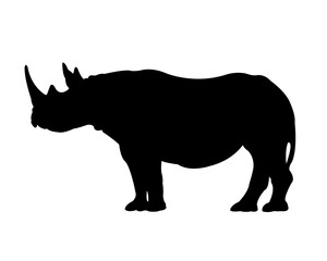 Obraz na płótnie Canvas black rhinoceros icon in safari.