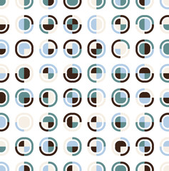 Geometric Circle shape Bauhaus pattern. Vector design and modern colorful art. Abstract Bauhaus design pattern. 