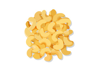cashew nuts isolated on white background illustration vector