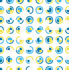 Geometric Circle shape Bauhaus pattern. Vector design and modern colorful art. Abstract Bauhaus design pattern. 