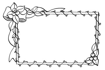 Decorative graphic frame border line art