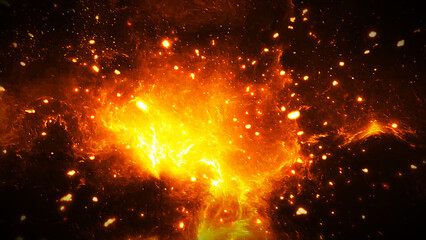 火花　火の粉　爆発　火　炎　ファイア　火山 © sunafe