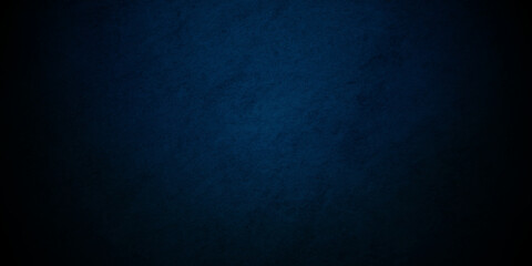 Dark black and blue stone concrete grunge wall texture and backdrop background anthracite panorama. Panorama dark black or blue slate background or texture.	
