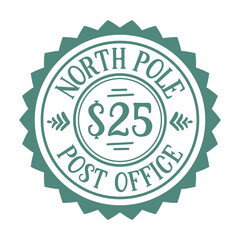 North pole post office stamp design