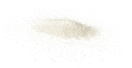 Shredded coconut isolated on white background.