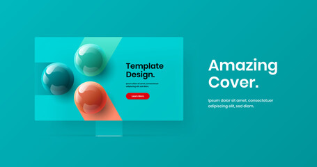 Abstract website screen design vector illustration. Bright display mockup web project template.
