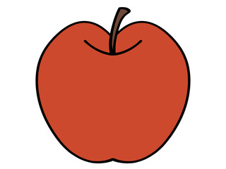 秋の味覚　林檎のイラスト素材