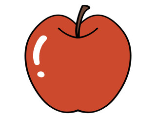 秋の味覚　林檎のイラスト素材