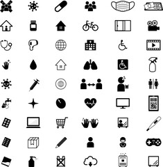 医療・新しい生活様式のイラストアイコンセット