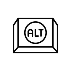 Black line icon for alt
