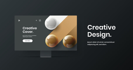 Premium website screen vector design illustration. Vivid display mockup web project concept.