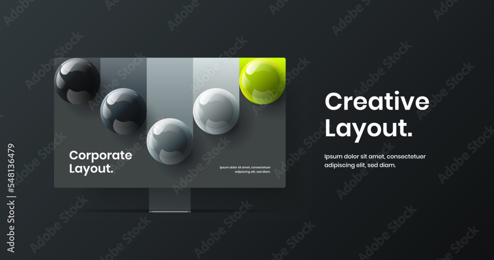 Aufkleber original computer display mockup web project concept. vivid banner vector design illustration.