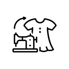 Black line icon for made