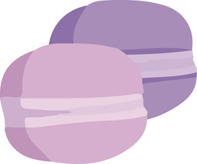 紫とピンクのマカロン