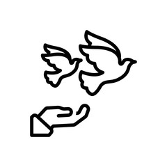 Black line icon for release
