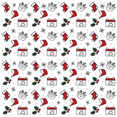 Christmas Seamless Pattern. Seamless Texture For Christmas Design