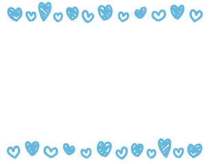 手描き風のハートのフレーム背景