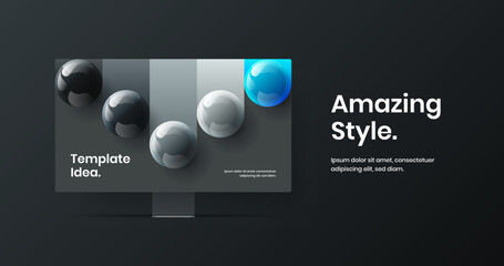 Simple website screen design vector concept. Creative monitor mockup web project illustration.