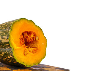Pumpkin cut in half
