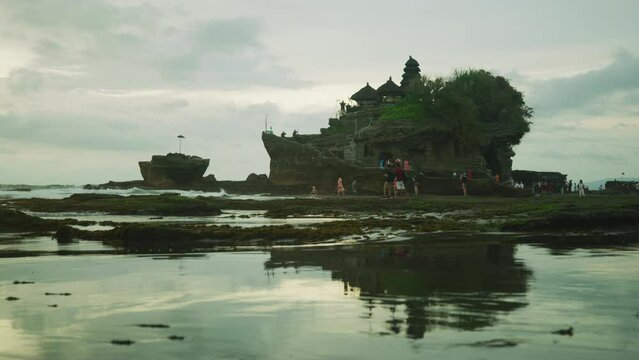 Visitors at Tanah Lot, Bali, Indonesia