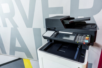 Multifunction printer equipment for scanning and copy paper in office
