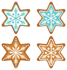 Christmas gingerbread cookies collection