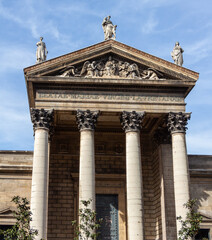 Fototapeta na wymiar Church Notre-Dame de Lorette on sunny day, Paris, France.