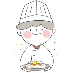 요리사 캐릭터 일러스트