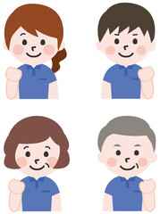 笑顔のスタッフセット