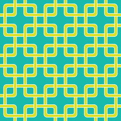 Abstract Square Chains Tile Style Art Deco Geometric Seamless Pattern Trendy Fashion Colors Perfect for Allover Fabric Print Wrapping Paper Wall Paper  