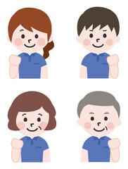 笑顔のスタッフセット