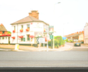 Table Top And Blur Exterior Of Background