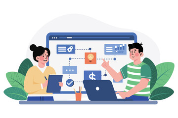 Employees Working On The Business Idea