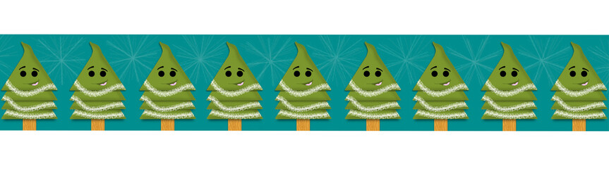 Tannenbaum cartoon washi tape petrol