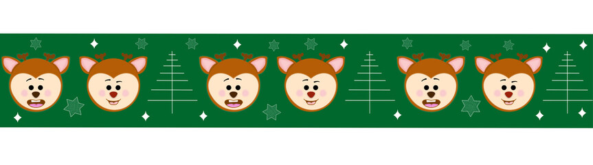 Rudolf Rentier Washi tape Christbaum Sterne 