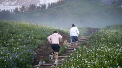 couple running in the park