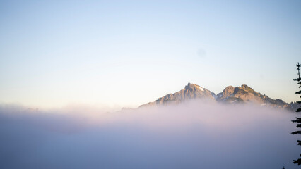 sunrise in the mountains