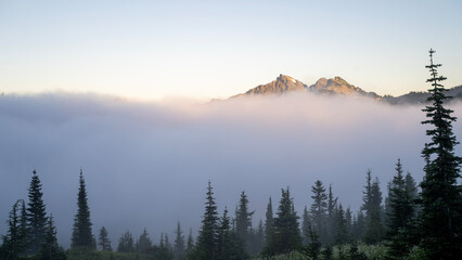 Obraz premium fog in the mountains