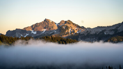 sunrise in the mountains