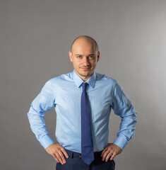 office man manager suit tie bald