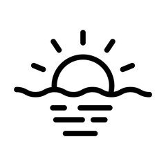 sunset line icon illustration vector graphic